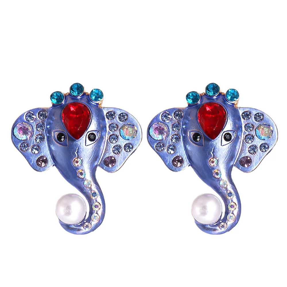 

Pink Rose Quartz Elephant Earrings Elephant Drop Earrings Red elephant earings