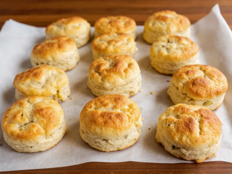 Three variations of homemade biscuits with cheese herbs and cinnamon
