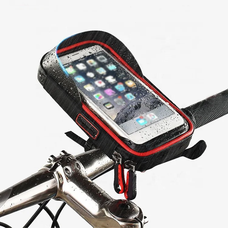 

Touch Screen Motorcycle Bicycle Handlebar Waterproof Bag Bike Mount Mobile Phone Holder, Black,blue,red