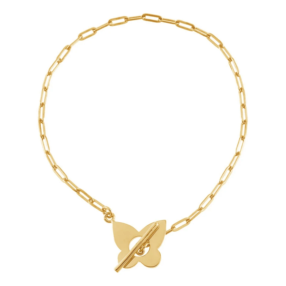 

oem jewelry manufacturers 925 sterling silver 18k gold plated open butterfly link bracelet for women