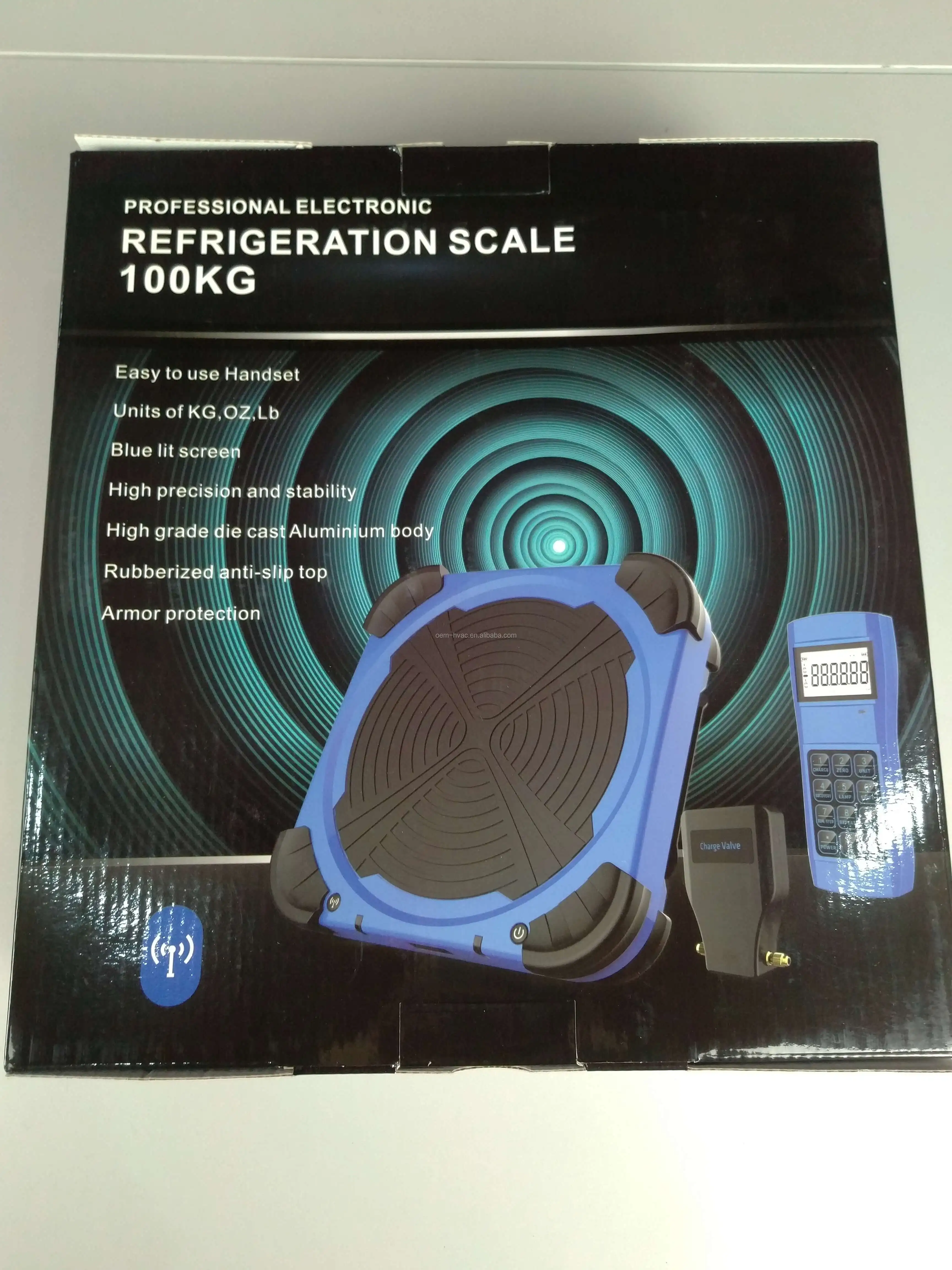 Electronic Refrigerant Charging Weight Recovery Scale Wired Remote Freon Scale 