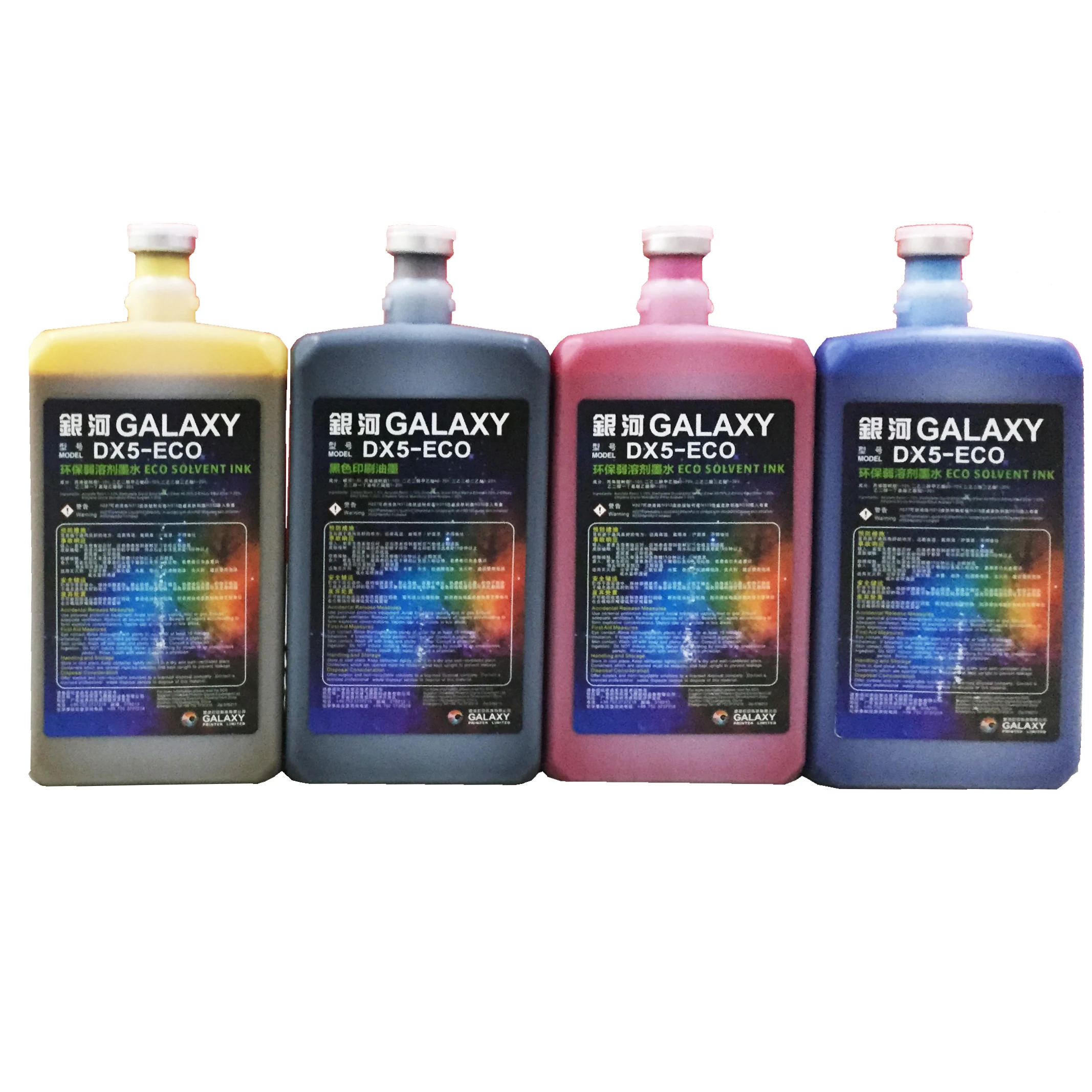 

Guangzhou friendly environment 1000ml Compatible reliable Galaxy DX4 DX5 DX7 Print Head super color Eco Solvent Printing Ink