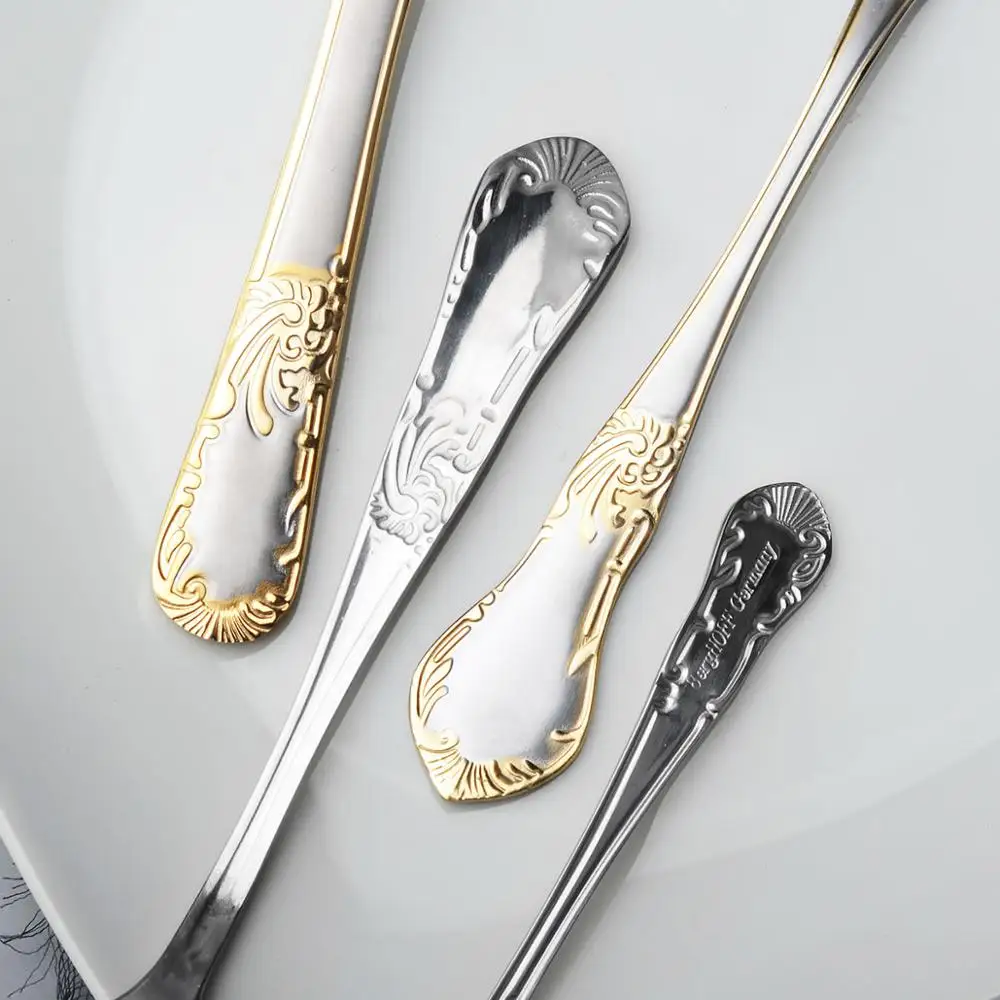 
Gold Flatware High Quality Mirror Polish Stainless Steel Cutlery Set 