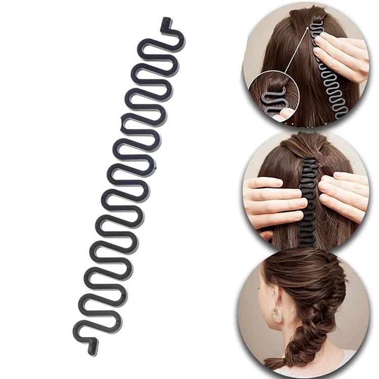 

DIY Hairstyling Headband Magic Hair Braiding Tool, Purple.black
