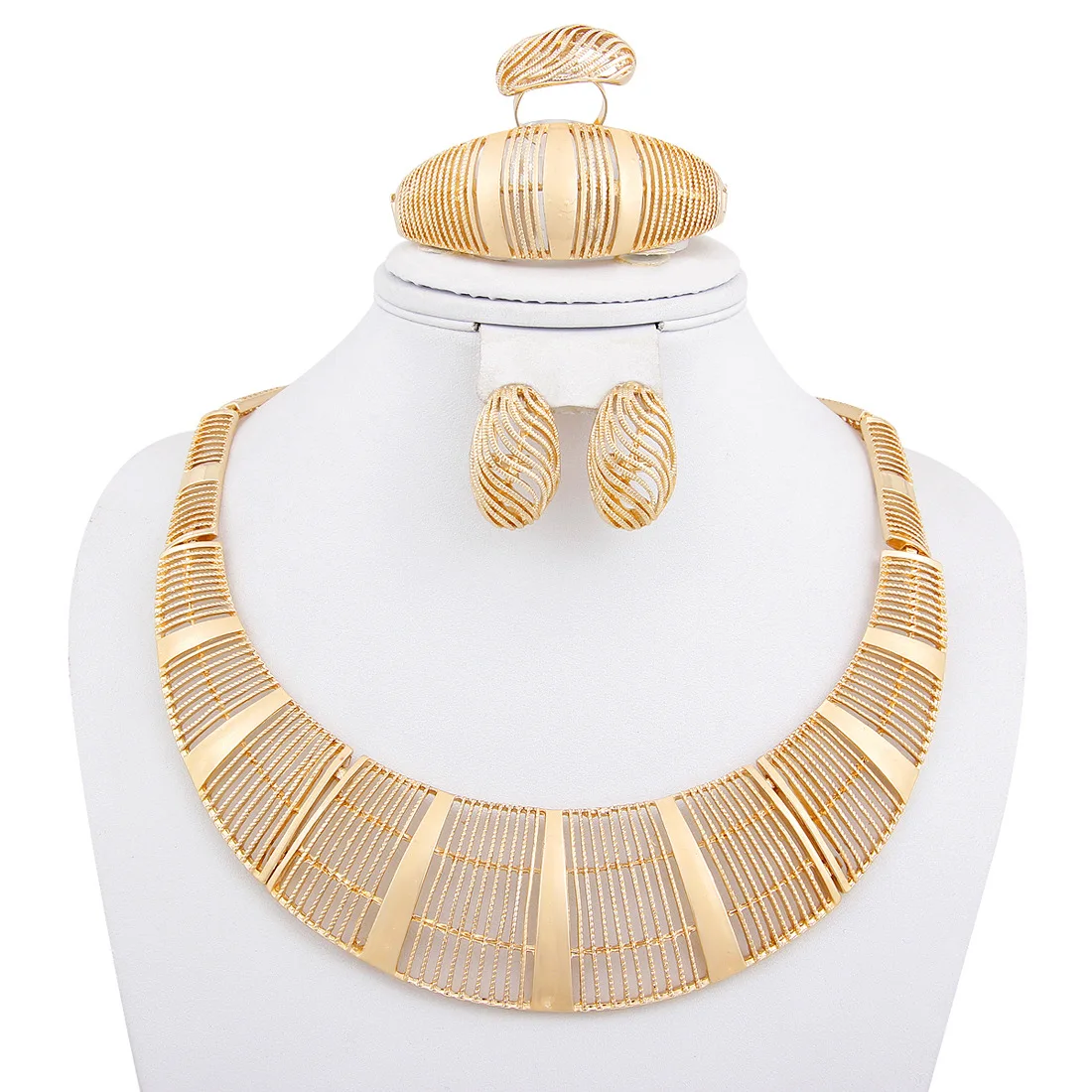 

wholesale xuping accessories for women private label african gold platted jewelry sets, Picture