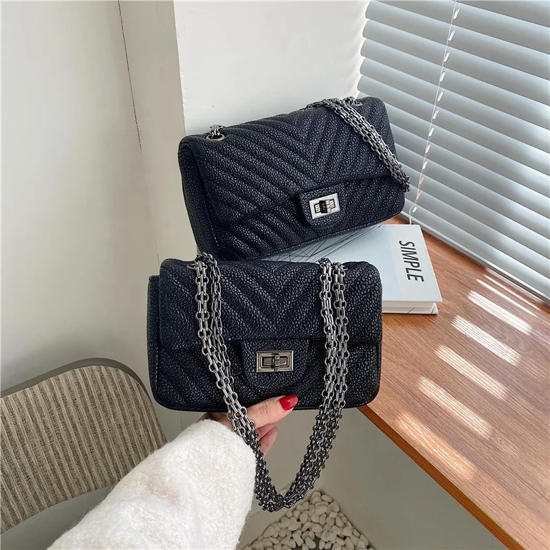 

2022 New Designer Drop Shipping PU Leather Crossbody Chain Shoulder Small Hand Bags Fashion Bag Women Handbags Ladies Luxury