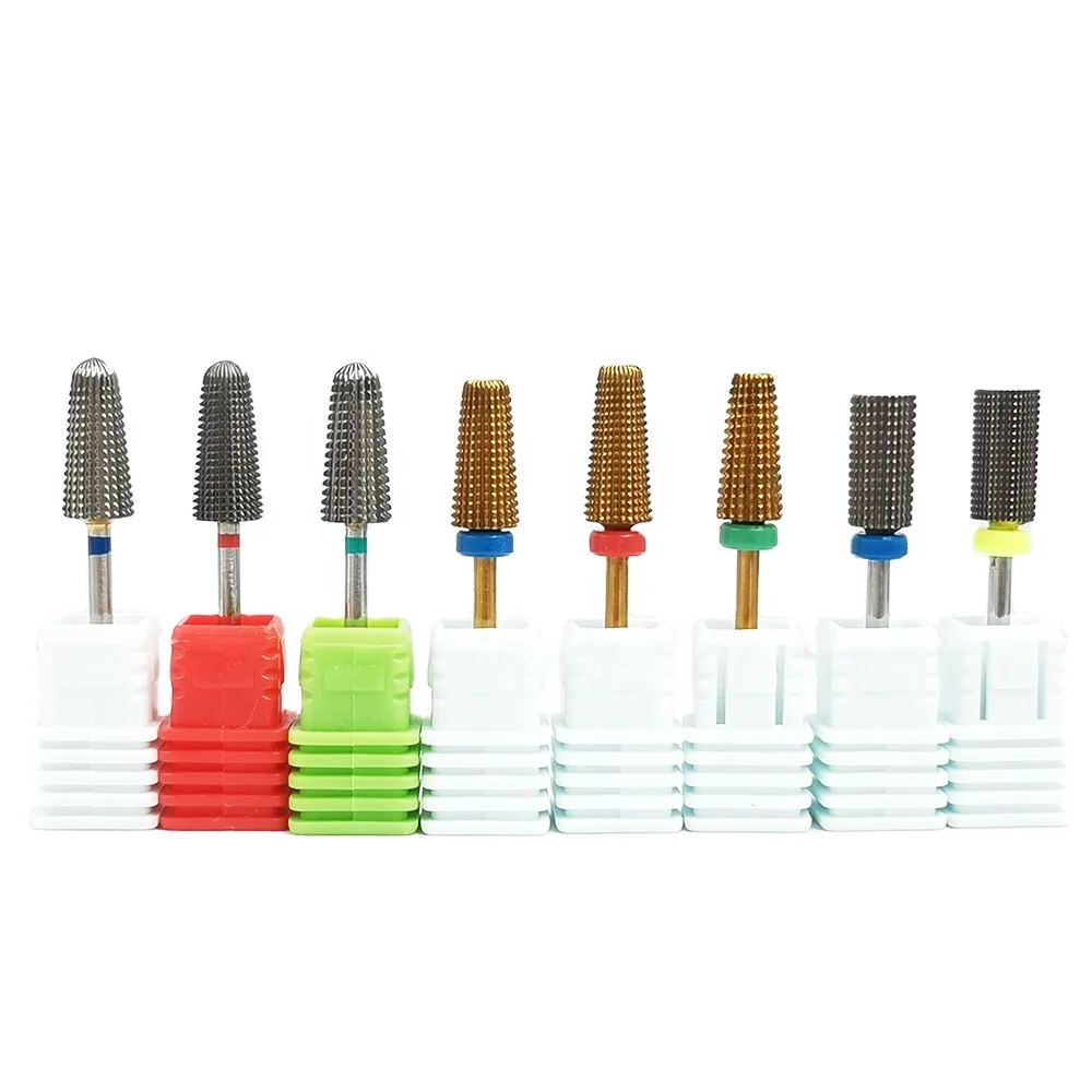 

Carbide Nail Cutter 3 in 1 Efile Bit Rainbow Tungsten Carbide Tipped Nail Drill Bits