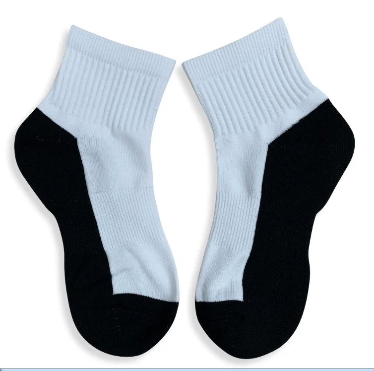 

knit DIY digital 3D printed men white ankle blank sublimation socks, White.ivory