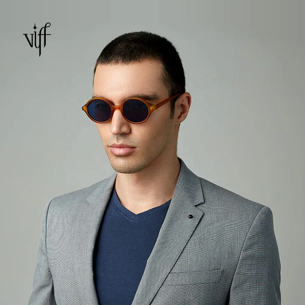 

VIFF Preminum Quality Design HP20016 Plastic Frame Custom Logo Retro Round Tortoiseshell Sunglasses 2021 Men Women River, Multi and oem