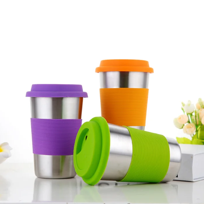 

Coffee Cup Avecofe Eco Friendly Metal 304 12oz Reusable Custom Stainless Steel Tea Mugs with Lid for 1 Users  Cartoon