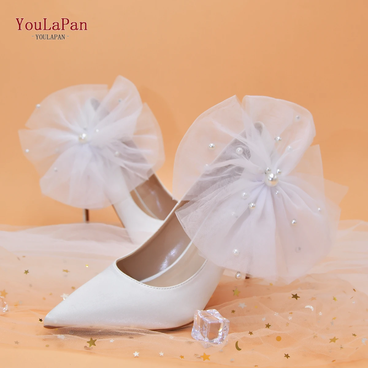 

YouLaPan A28 Women Shoes Heels White Wedding 2022 Shoes Bow-tie Flower Catwalk Series