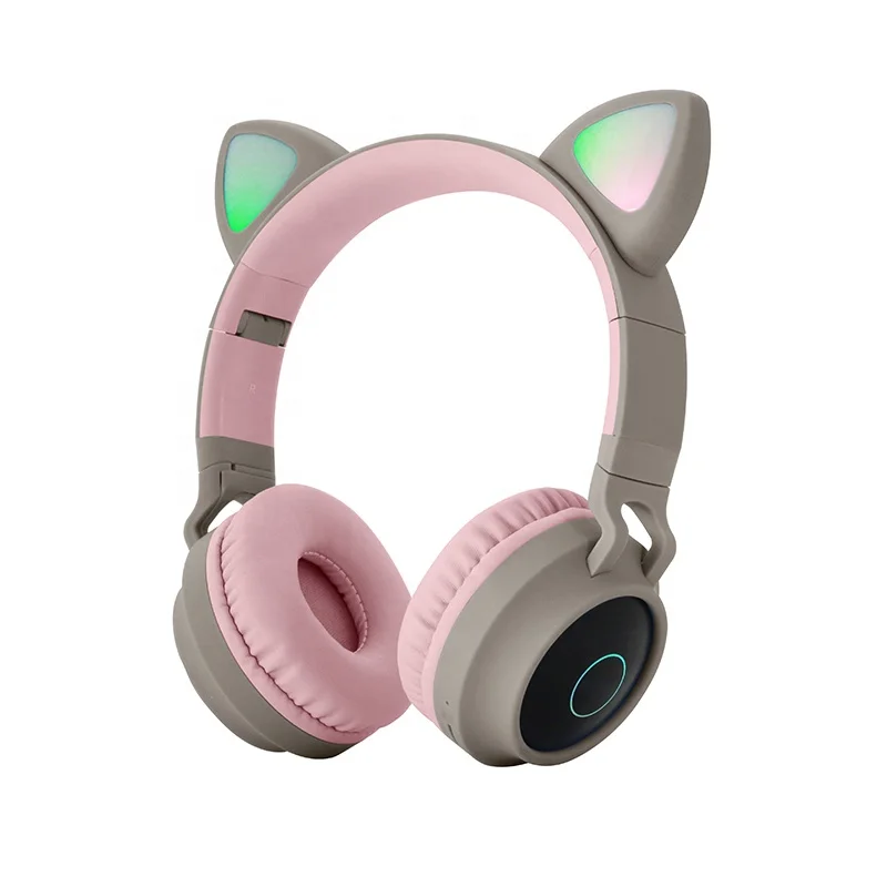 

Foldable BT028C Wireless Cat Ears Headphone BT-028C Pink Cute Cat Headset For Girls