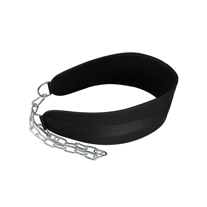 

Weight Lifting Gym Exercise Neoprene Dipping Belt with Heavy Chain, Black