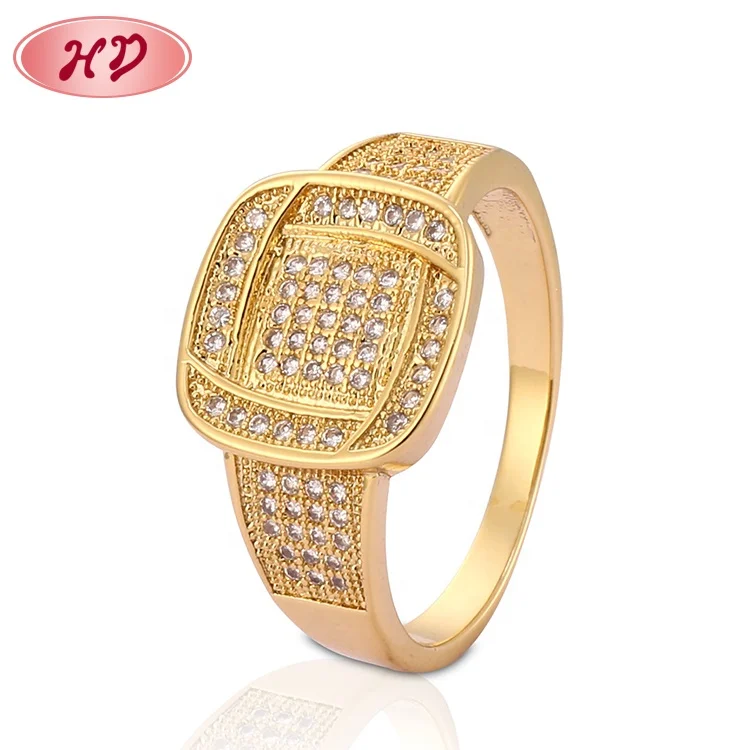

Hot new products for 2019 fashion gold mens ring wide style bling gold rings for men
