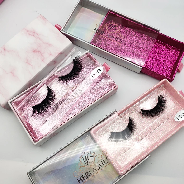 

Best selling Mink 25mm Handmade 3d 5d Fluffy Mink Eyelashes With Custom Packaging