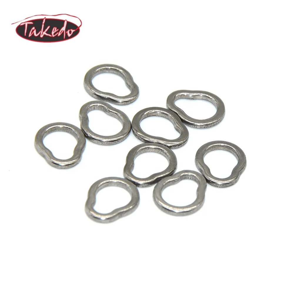 

TAKEDO High Quality Fishing lure connected Solid Rings heavy duty pear Ring, Natural