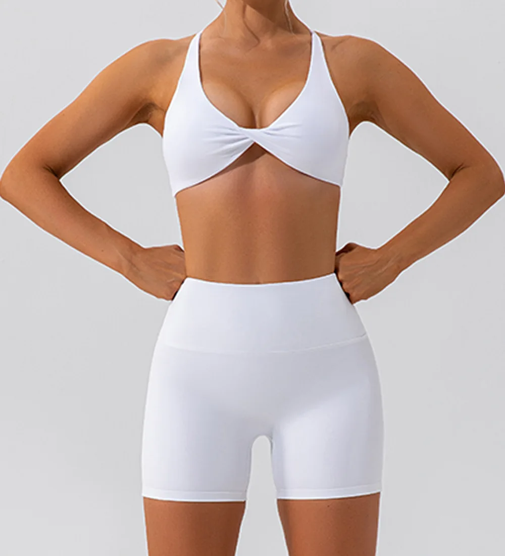

Custom Logo Gym Clothes Sexy Sports Bra Women Active Wear Short Sets