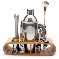 

Warehouse 550ml/750ml cocktail shaker set with bamboo stand