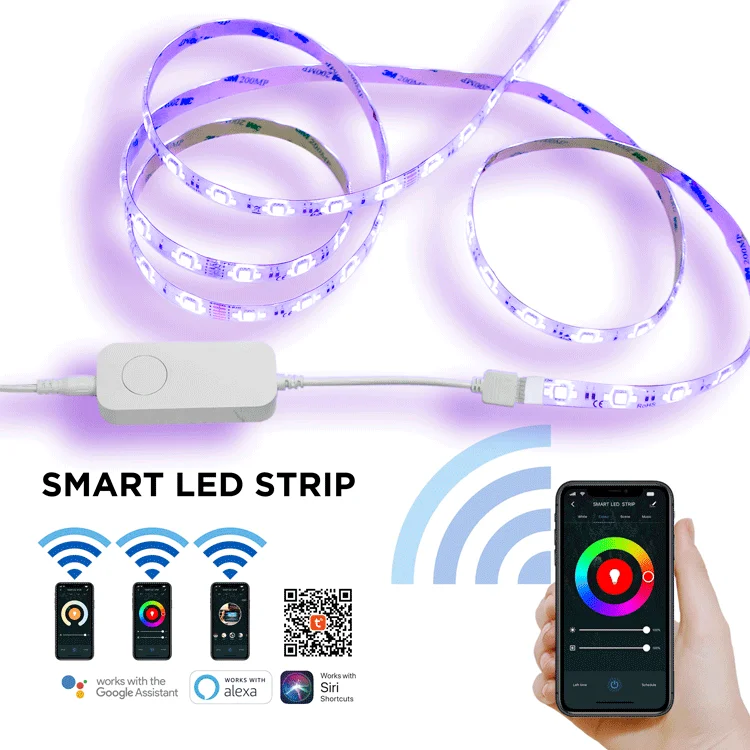 Light Kit Alexa Wifi Outlet Led Markers Smd5050 42led Per Meters Lightstrip 5 In 1 5050 Rgbww Strip Lights Tuya Smart Lamp