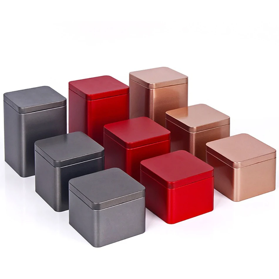 Star Packaging Tinplate Aluminium Chocolate Tube Style Disposable Double Lid Hinged Food Tin Can