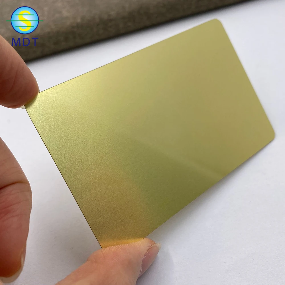 

Mdt gold metal card Metal business cards custom logo printing