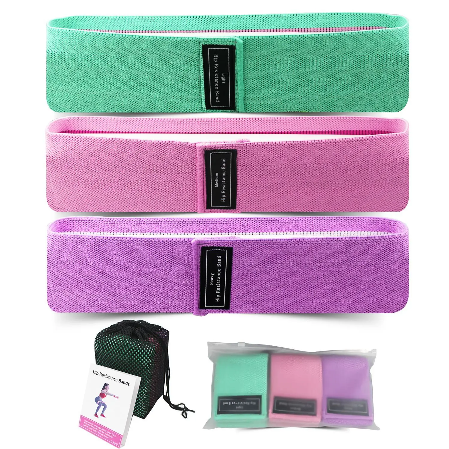 

2021 Hot-selling Anti Slip Elastic Excersise Bands Hip Circle Fitness Band Resistance Buttocks Latex Durable Resitance Bands, Customized color