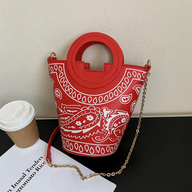 

Wholesale cashew flower ladies shoulder bucket bag famous brand handbag, Multicolor