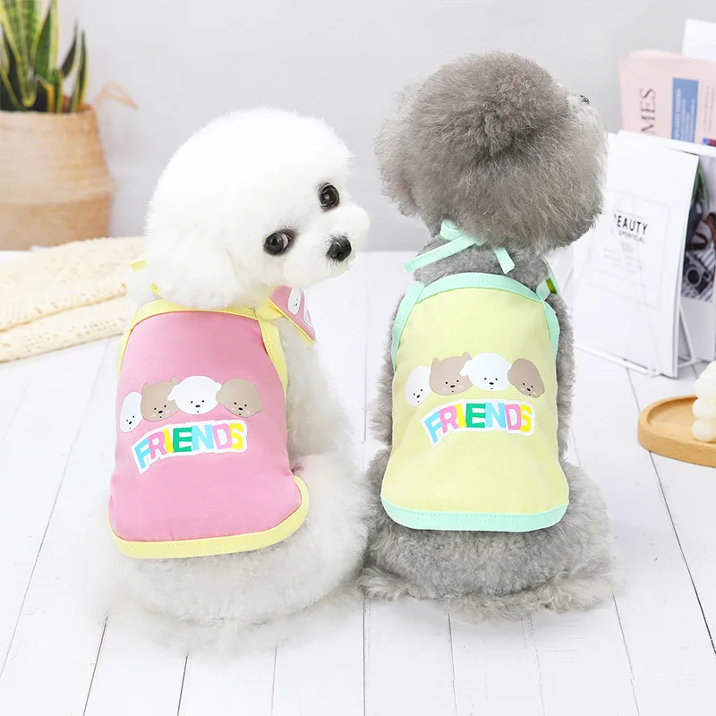

Hot sale popular cute pet clothing small and medium pet sling clothes pet bandana dog vest