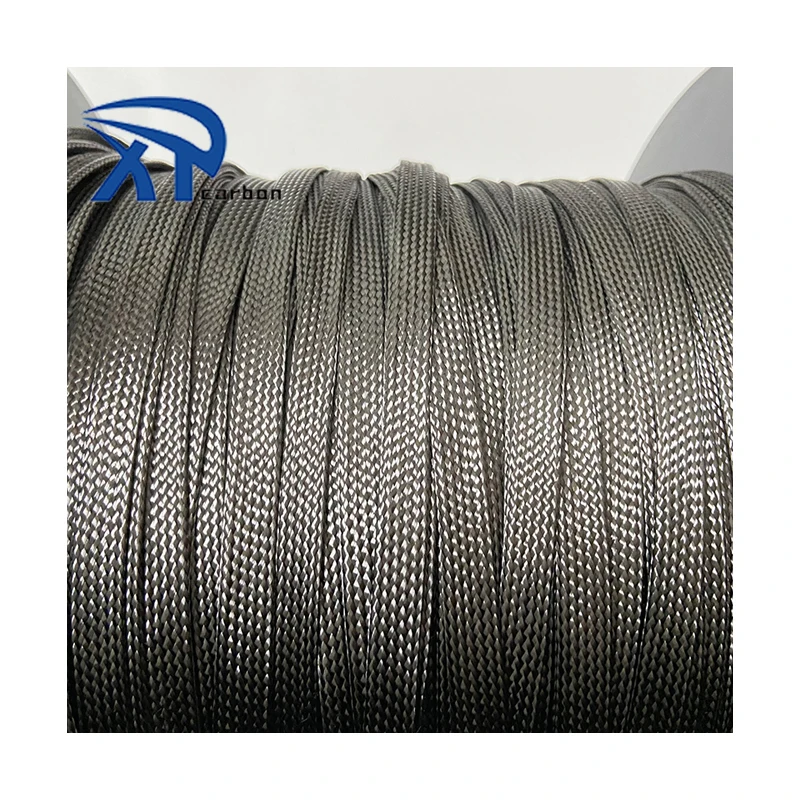 +/-45 Degree Carbon Fiber Braided Sleeving Wear-proof Black  Real  Carbon Fiber Braided Sleeve  25mm