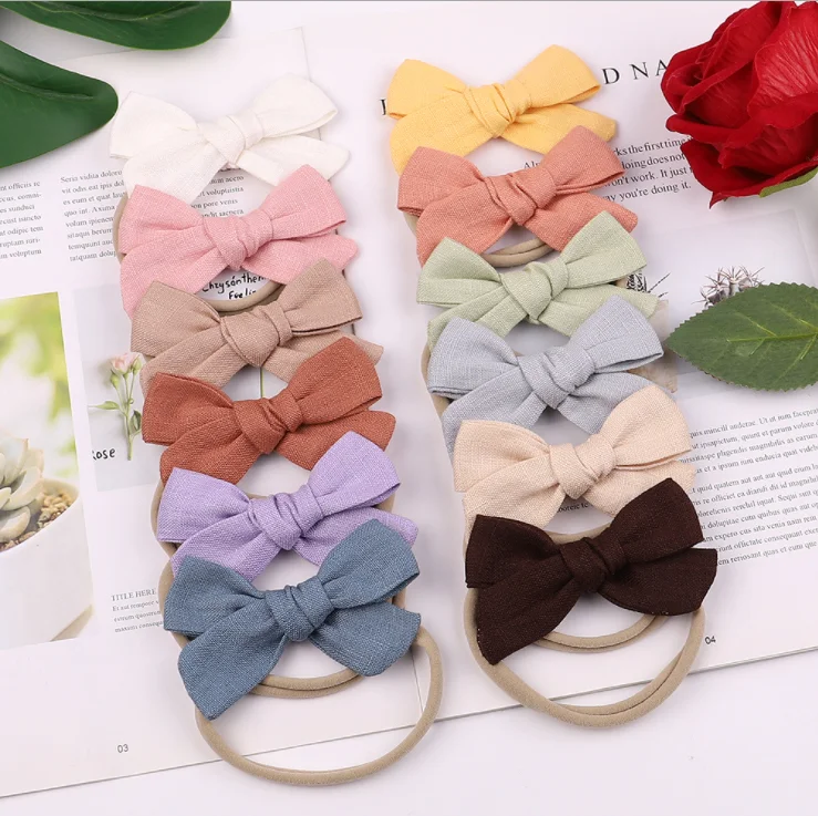 

Girls hair bow accessories toddler infants elastic hairband bow hair wrap baby headband bow