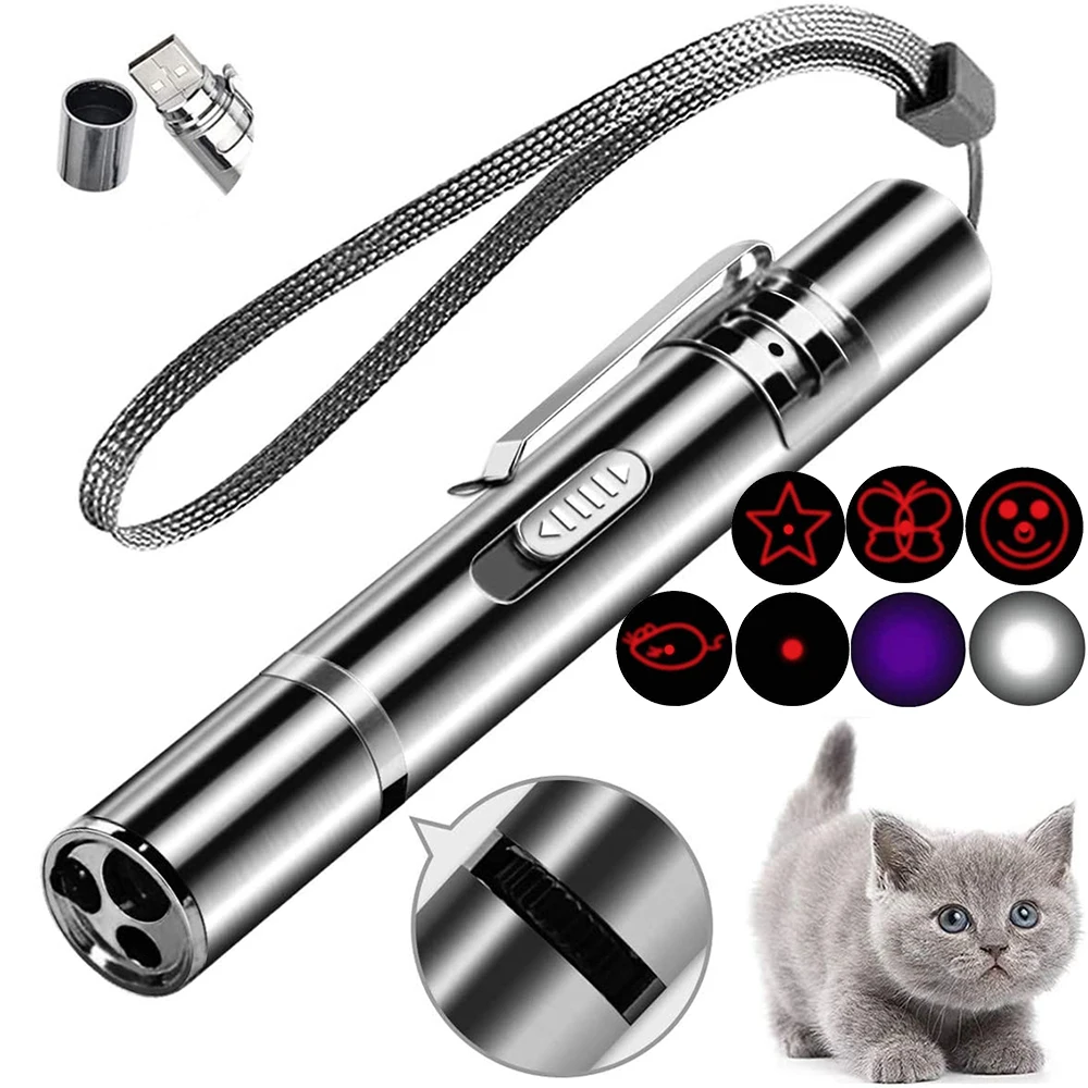 

4 in 1 Multi Function Crazy Chase Cat Chaser Toys Mini Flashlight