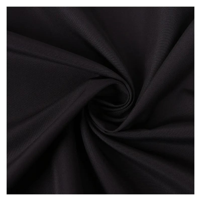 Ready-stock Black 190T Taffeta Fabrics Stocklot Custom Taffeta Polyester Fabric for Garment Lining