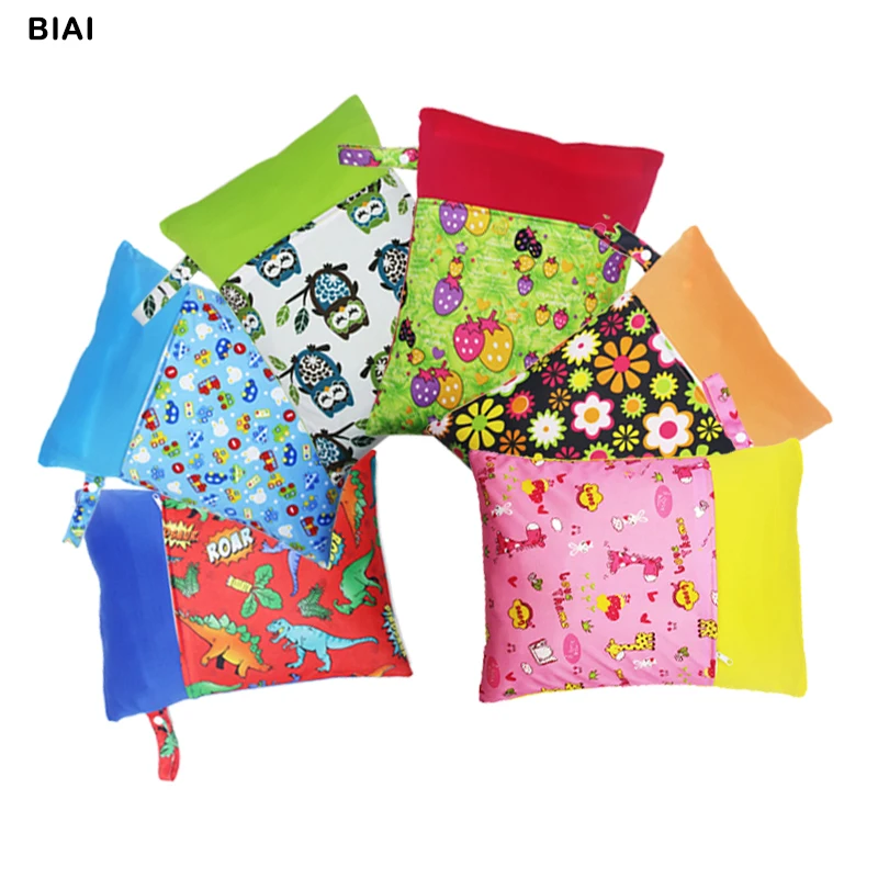 

Large capacity Multifunctional Two Zipper double zippers waterproof PUL fabric carry bag Stitching color reusable wet bag, Printed/plain or customized