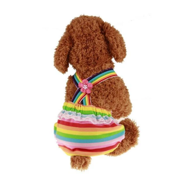 

Female Pet Pants Bitch Heat In Season Menstrual Sanitary Nappy Dog Diaper, As picture showed