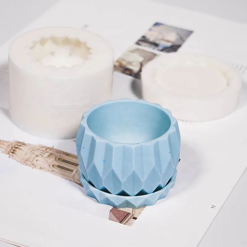 

2021 Wholesale Custom Chocolate Silicone Mould Resin Silicone Molds For Flower Pots, Blue/orange