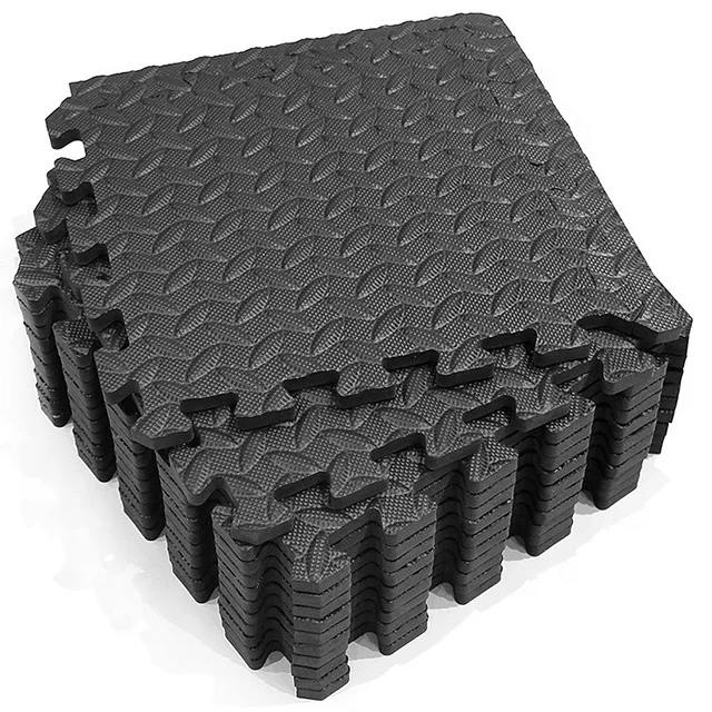 

Joybox Tapis Gymnast Colchonetas Para Gimnasia Eva Foam Interlocking Matts Tiles Protective Flooring Gym Floor Mats, Black+customized color