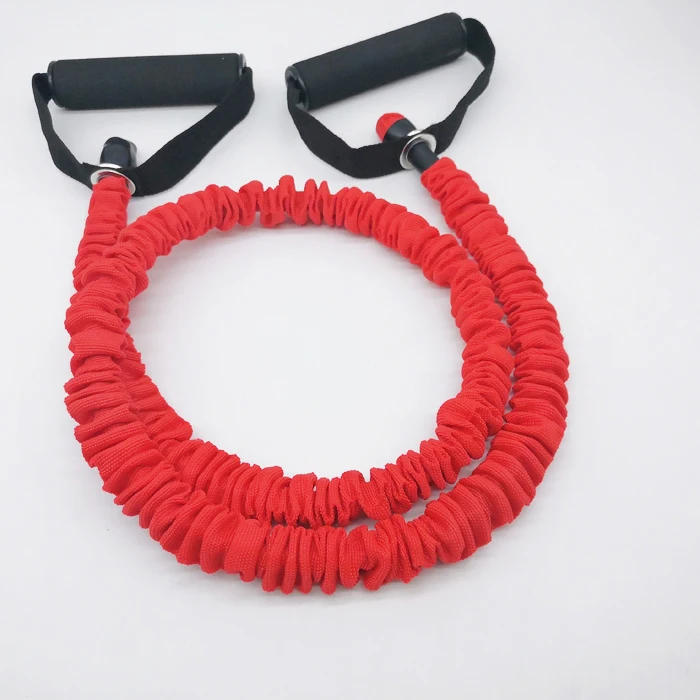 

120cm Yoga Pull Rope Resistance Bands Fitness Gum, Black red yellow blue green