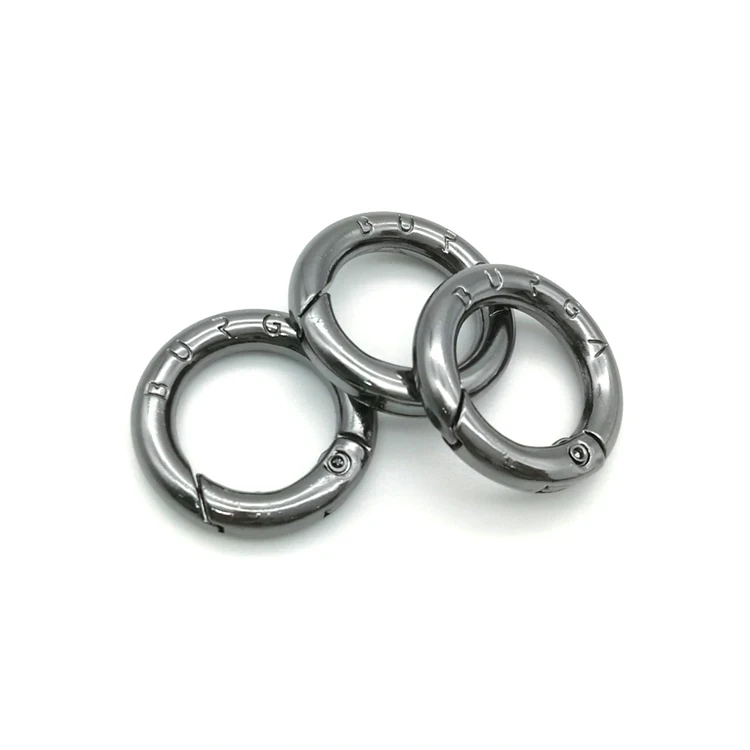 

Custom engraving logo embossed O ring carabiner for AirPods, Gunmetal