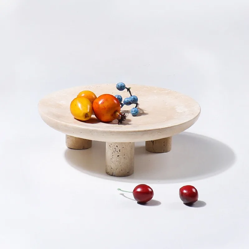 Travertine Fruit Round Tray