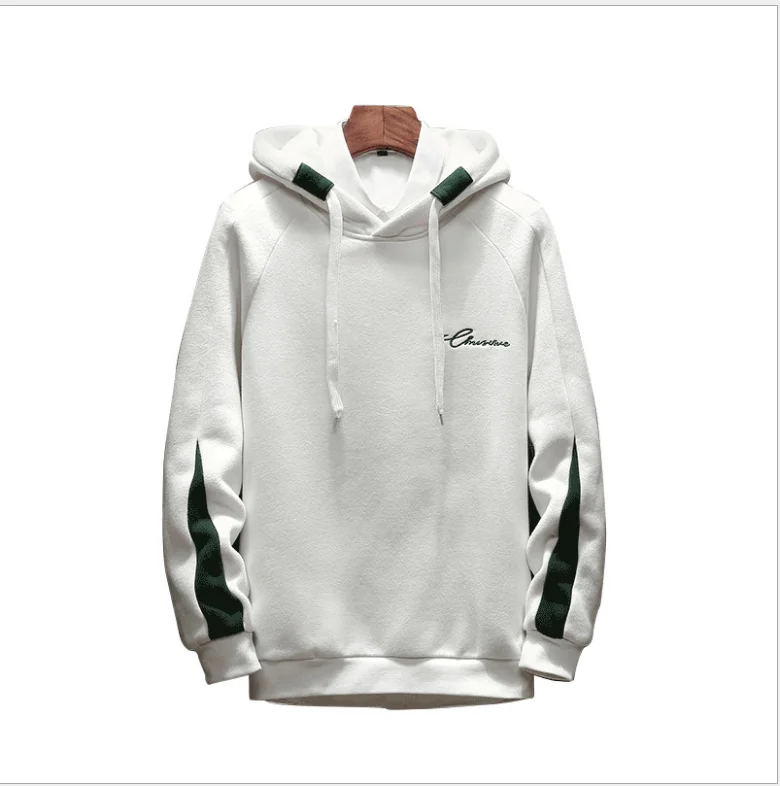 

New fall hoodie casual letter men plus cashmere sweater top long-sleeved youth simple hoodie