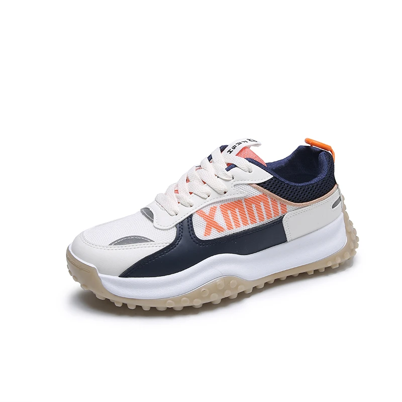 

Lace-up Round Men Women Sports Shoes Office Leisure Single Shoes Wedge Heels Red Blue Sports Fashion Casual Shoes, 2 colors