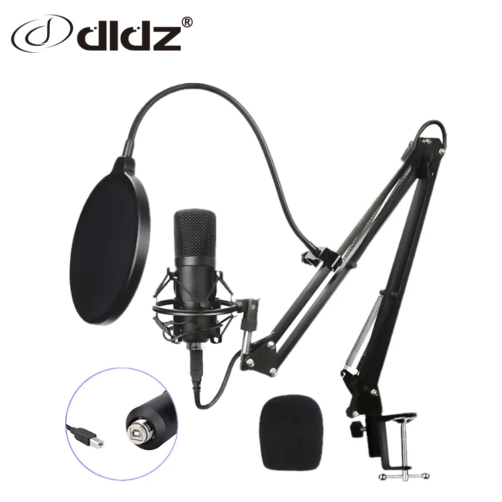 

DLDZ BM 800 USB Studio Recording Mic for PC computer Laptop Karaoke Youtube USB wired Condenser microphone