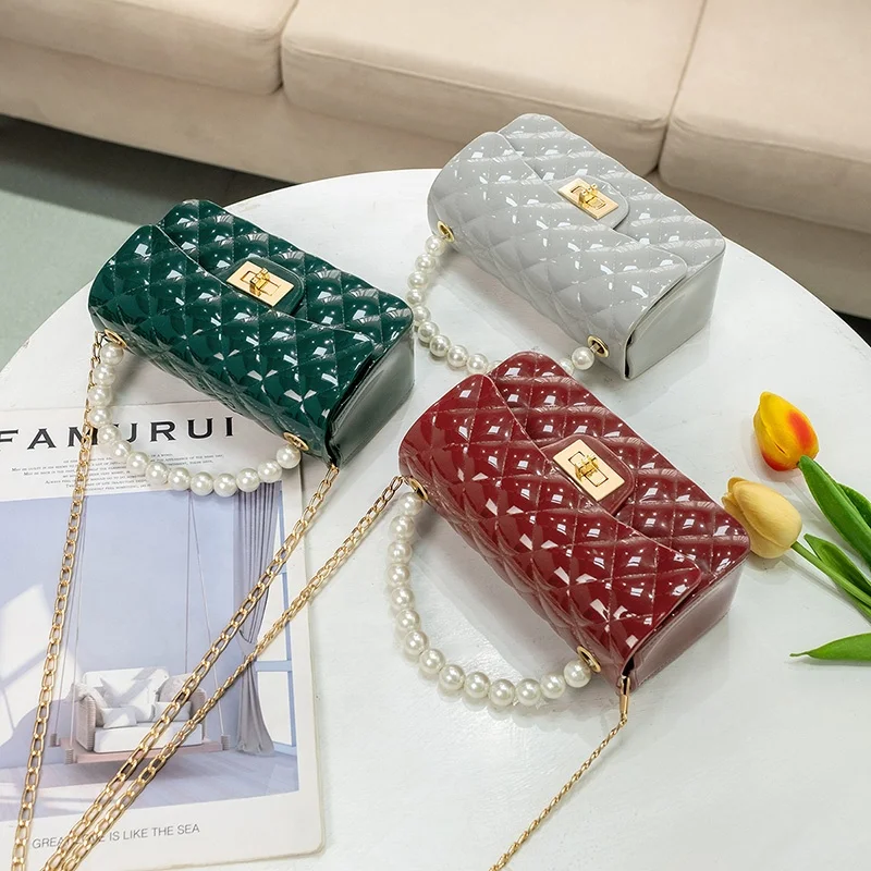 

2021 Fashion Shoulder Bags Jelly purse Colorful Handbags For Girl