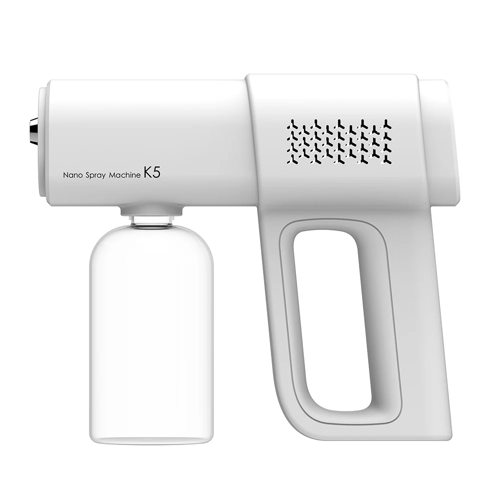 

Portable Wireless Nano Spray Gun Fogger Machine K5 Pro Disinfecting Sprayer Gun 380ml K5 Pro, White