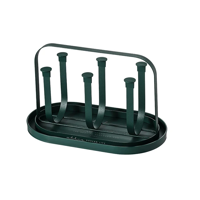 

Iron art glass cup rack holder can hold 6 glasses