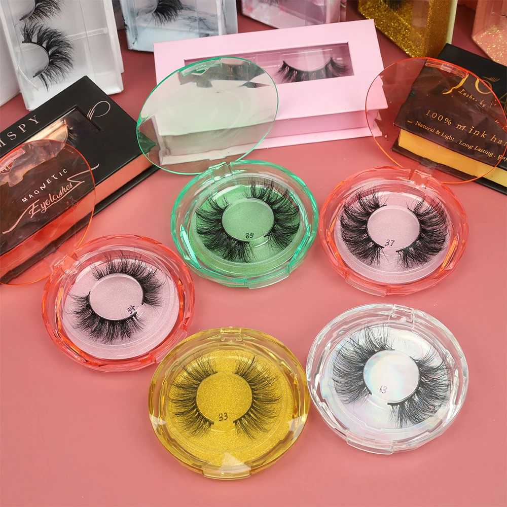 

Custom 25mm lashes wholesale cruelty free 5d 25mm mink eyelashes mink lashes private label eyelash packaging box, Black
