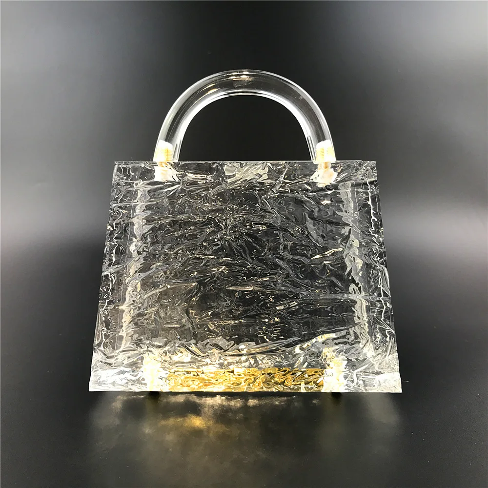 

New Design Fashion Party Hand Bag Handbag Chain Handle Acrylic Clear Women Clutch Bag Evening Bags