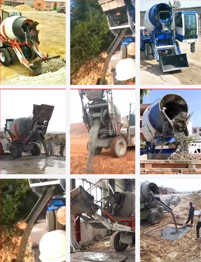 self loading concrete mixer