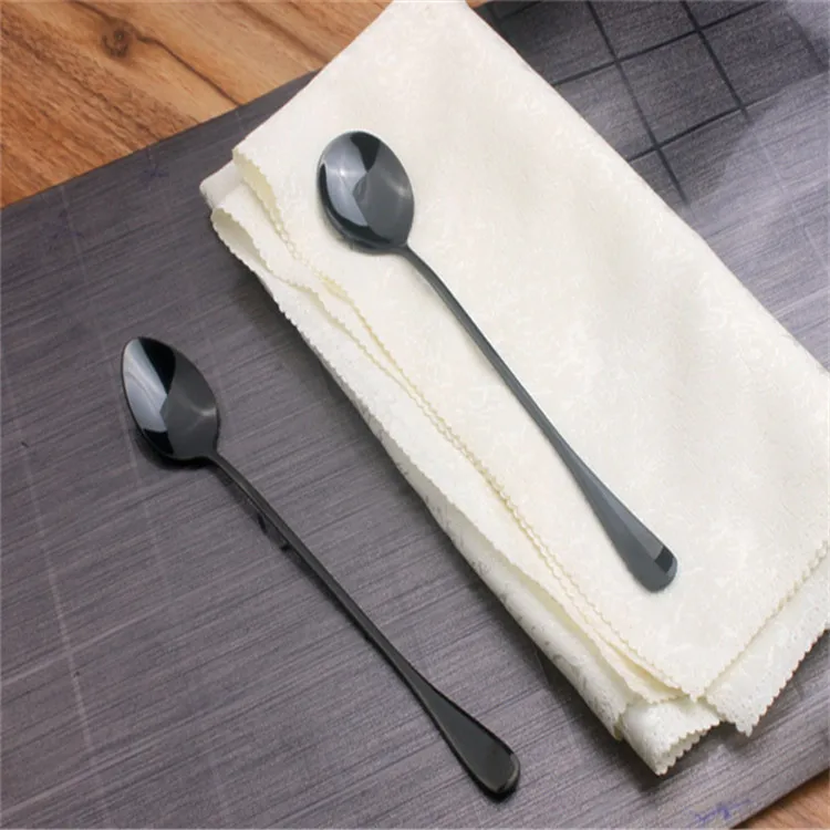 Creative Stainless Steel Long Handle Electroplating Coffee Stirring