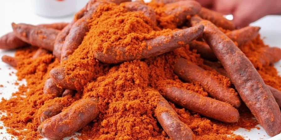A colorful arrangement of chorizo spices